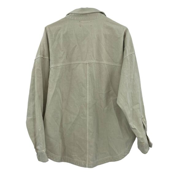 Xirena Cargo Oversized Denim Jacket Size Large 100% Cotton - Picture 5 of 7